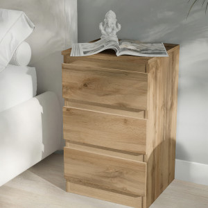 Тумба приліжкова на 3 шухляди FT-216 400x398x758 мм Дуб Аппалачі
