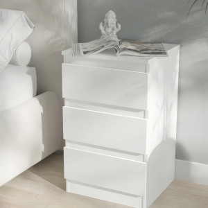 Тумба приліжкова на 3 шухляди FT-216 400x398x758 мм Білий Тумба приліжкова на 3 шухляди FT-216 400x398x758 мм Білий