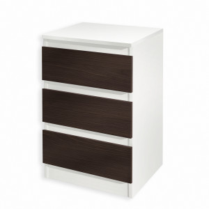 Тумба приліжкова на 3 шухляди FT-216 400x398x758 мм Білий/Венге Магія