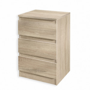 Тумба приліжкова на 3 шухляди FT-216 400x398x758 мм Дуб Сонома