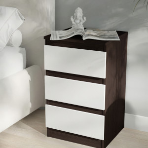 Тумба приліжкова на 3 шухляди FT-216 400x398x758 мм Венге Магія/Білий