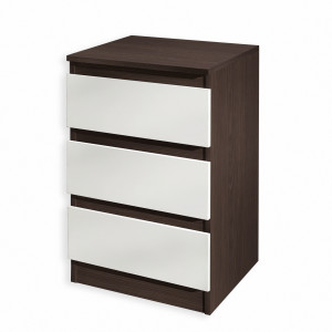 Тумба приліжкова на 3 шухляди FT-216 400x398x758 мм Венге Магія/Білий