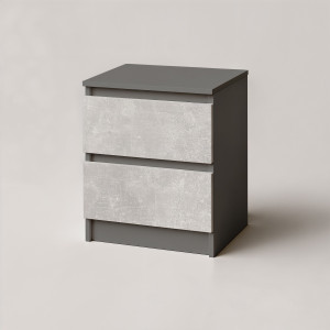 Тумба приліжкова FT-225 400х400х530 мм Антрацит/Бетон Тумба приліжкова FT-225 400х400х530 мм Антрацит/Бетон