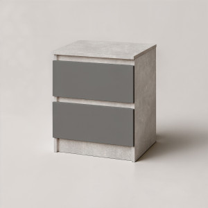 Тумба приліжкова FT-225 400х400х530 мм Бетон/Антрацит