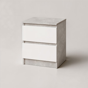 Тумба приліжкова FT-225 400х400х530 мм Бетон/Білий