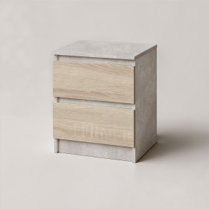 Тумба приліжкова FT-225 400х400х530 мм Бетон/Дуб Сонома