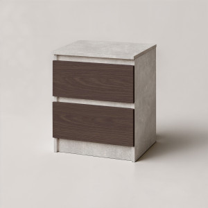 Тумба приліжкова FT-225 400х400х530 мм Бетон/Венге Магія