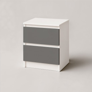 Тумба приліжкова FT-225 400х400х530 мм Білий/Антрацит