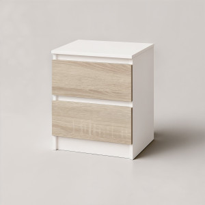 Тумба приліжкова FT-225 400х400х530 мм Білий/Дуб Cонома