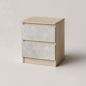 Тумба приліжкова FT-225 400х400х530 мм Дуб Сонома/Бетон