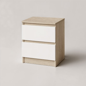 Тумба приліжкова FT-225 400х400х530 мм Дуб Сонома/Білий