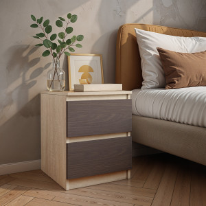 Тумба приліжкова FT-225 400х400х530 мм Дуб Сонома/Венге Магія