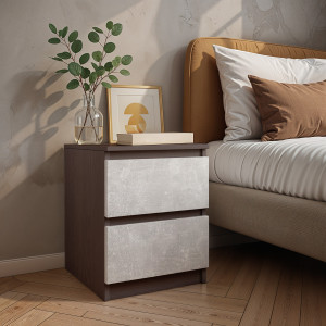 Тумба приліжкова FT-225 400х400х530 мм Венге Магія/Бетон