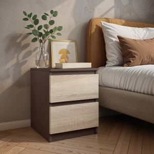 Тумба приліжкова FT-225 400х400х530 мм Венге Магія/Дуб Сонома