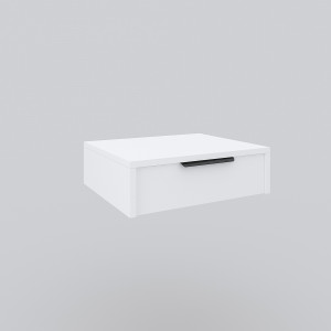 Тумба приліжкова з дотягом підвісна Rona 500x420x150 мм Білий
