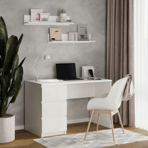 Комп'ютерний стіл на 3 шухляди без ручок FT-224 Left 1200х600х750 мм Білий Комп'ютерний стіл на 3 шухляди без ручок FT-224 Left 1200х600х750 мм Білий