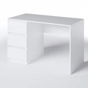 Комп'ютерний стіл на 3 шухляди без ручок FT-224 Left 1200х600х750 мм Білий Комп'ютерний стіл на 3 шухляди без ручок FT-224 Left 1200х600х750 мм Білий