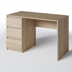 Комп'ютерний стіл на 3 шухляди без ручок FT-224 Left 1200х600х750 мм Дуб Сонома