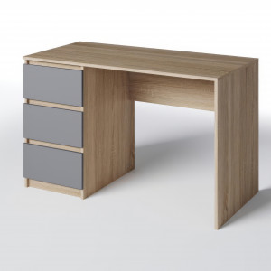 Комп'ютерний стіл на 3 шухляди без ручок FT-224 Left 1200х600х750 мм Дуб Сонома/Антрацит