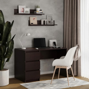 Комп'ютерний стіл на 3 шухляди без ручок FT-224 Left 1200х600х750 мм Венге Магія Комп'ютерний стіл на 3 шухляди без ручок FT-224 Left 1200х600х750 мм Венге Магія