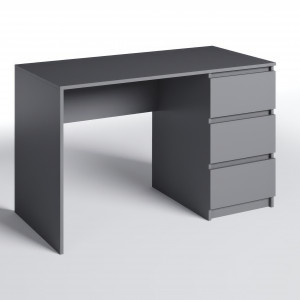 Комп'ютерний стіл на 3 шухляди без ручок FT-224 1200х600х750 мм Антрацит