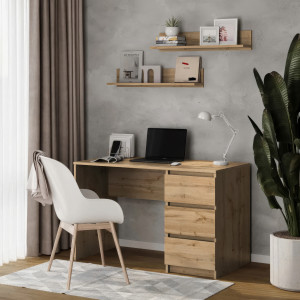 Комп'ютерний стіл на 3 шухляди без ручок FT-224 1200х600х750 мм Дуб Аппалачі