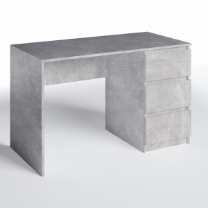 Комп'ютерний стіл на 3 шухляди без ручок FT-224 1200х600х750 мм Бетон