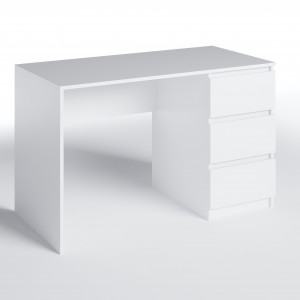 Комп'ютерний стіл на 3 шухляди без ручок FT-224 1200х600х750 мм Білий