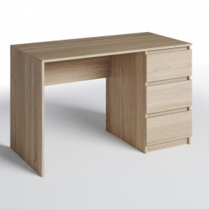 Комп'ютерний стіл на 3 шухляди без ручок FT-224 1200х600х750 мм Дуб Сонома