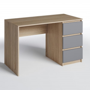 Комп'ютерний стіл на 3 шухляди без ручок FT-224 1200х600х750 мм Дуб Сонома/Антрацит