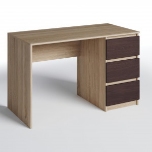 Комп'ютерний стіл на 3 шухляди без ручок FT-224 1200х600х750 мм Дуб Сонома/Венге Магія