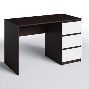 Комп'ютерний стіл на 3 шухляди без ручок FT-224 1200х600х750 мм Венге Магія/Білий Комп'ютерний стіл на 3 шухляди без ручок FT-224 1200х600х750 мм Венге Магія/Білий