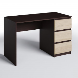 Комп'ютерний стіл на 3 шухляди без ручок FT-224 1200х600х750 мм Венге Магія/Дуб Сонома