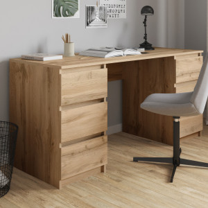 Комп'ютерний стіл на 6 шухляд без ручок FT-228 1580х600х758 мм Дуб Аппалачі