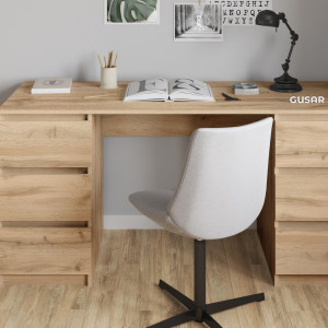 Комп'ютерний стіл на 6 шухляд без ручок FT-228 1580х600х758 мм Дуб Аппалачі