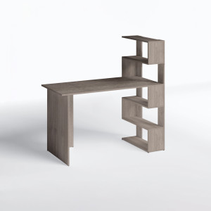 Стіл письмовий з полицями Open shelf 1250х600х750 мм Дуб Шамоні Темний