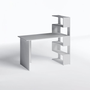 Стіл письмовий з полицями Open shelf 1250х600х750 мм Сірий