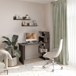 Стіл письмовий з полицями Open shelf 1250х600х750 мм Венге Магія Стіл письмовий з полицями Open shelf 1250х600х750 мм Венге Магія