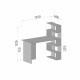 Стіл письмовий з полицями Open shelf 1250х600х750 мм Дуб Шамоні Темний Зображення №3 Стіл письмовий з полицями Open shelf 1250х600х750 мм Дуб Шамоні Темний фото №3