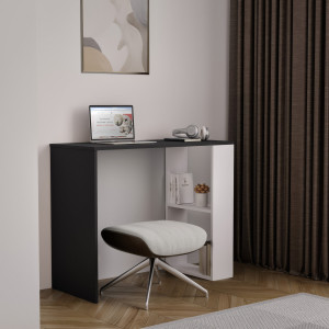 Стіл письмовий з полицями S-10 900х400х750 мм Антрацит/Білий