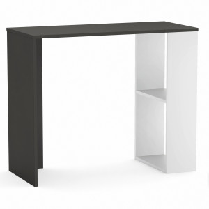 Стіл письмовий з полицями S-10 900х400х750 мм Антрацит/Білий