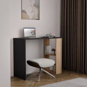 Стіл письмовий з полицями S-10 900х400х750 мм Антрацит/Дуб Сонома