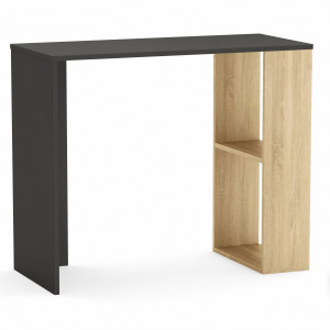 Стіл письмовий з полицями S-10 900х400х750 мм Антрацит/Дуб Сонома