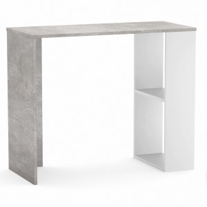 Стіл письмовий з полицями S-10 900х400х750 мм Бетон/Білий