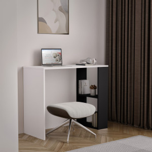 Стіл письмовий з полицями S-10 900х400х750 мм Білий/Антрацит