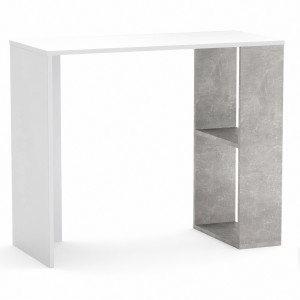 Стіл письмовий з полицями S-10 900х400х750 мм Білий/Бетон