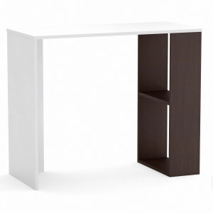 Стіл письмовий з полицями S-10 900х400х750 мм Білий/Венге Магія
