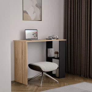 Стіл письмовий з полицями S-10 900х400х750 мм Дуб Сонома/Антрацит