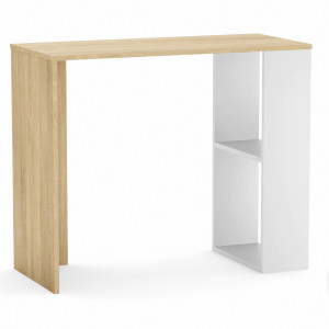 Стіл письмовий з полицями S-10 900х400х750 мм Дуб Сонома/Білий