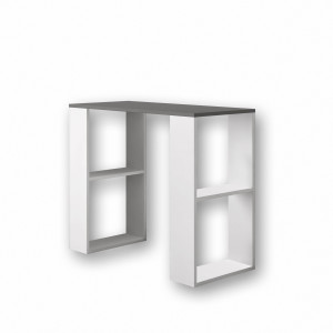 Стіл письмовий з полицями S-11 900х400х750 мм Антрацит/Білий